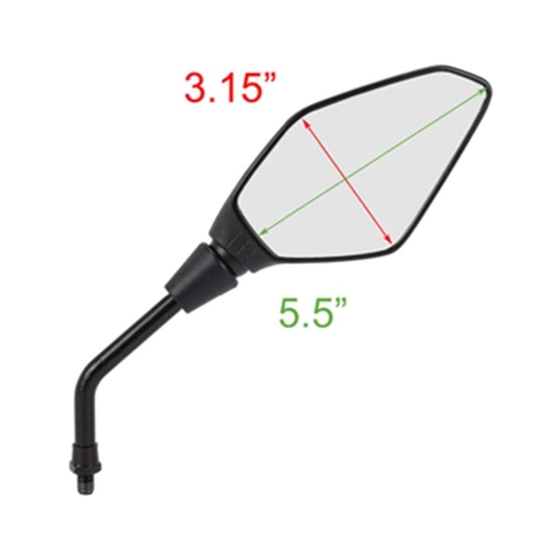 Motociklo stiklas, išgaubtas vairo galinio vaizdo šoninis stiklas, daugumai dviračių, paspirtukų, keturračių 7/8" 22mm vairui
