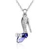 Lovers Elegant Glass Romantic Jewelry Shoe Fantasy Lady Cinderella Gift Statement Women Heel Pendant Crystal High Necklace