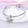 Charm Plata Speentje Voetafdruk Hartvormig Hanger Past op Originele Armband Bedeltje Voor Vrouwen Sieraden Knutselen Doe-Het-Zelf Cadeau