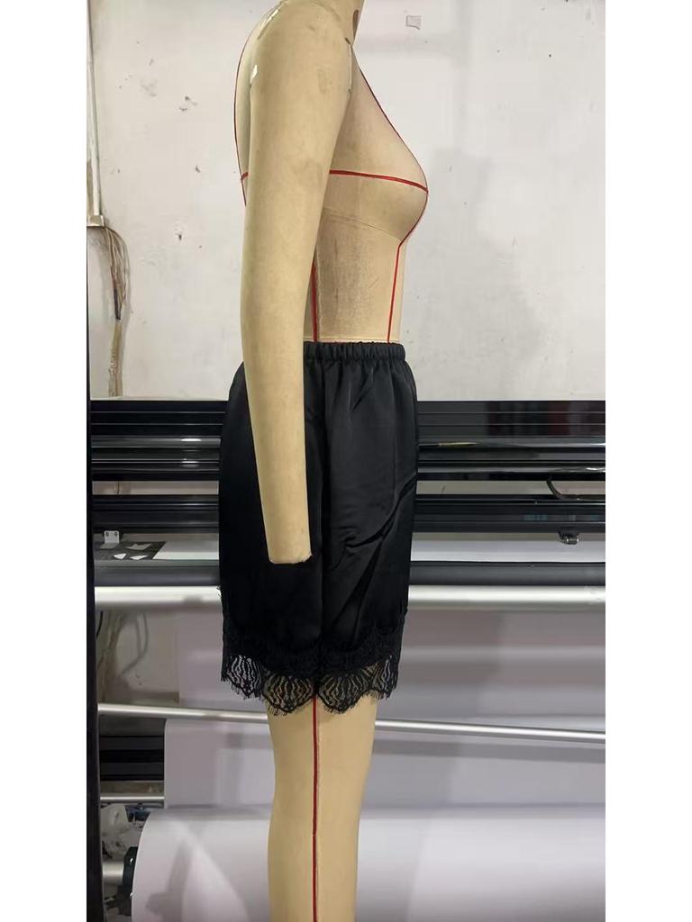 European Lace Patchwork High-Waisted Skirt - Stylish & Versatile Design