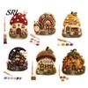 Interactive Craft for Beginners 3D House Theme Fabric Punch Needle Kit & Adults, Complete DIY No Sew Needlepoint Crafting Embroidery Kit, Easy