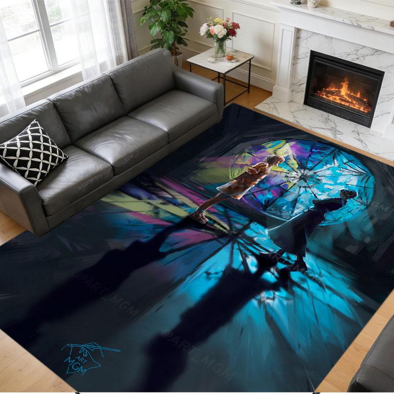 Crystal Velvet Rug Soft Non Slip Indoor Floor Mat Home DecorWednesday Addams