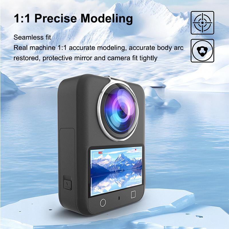 1 Conjunto de Vidro Protetor para Câmera Panorâmica PMMA Espelho Protetor Resistente a Arranhões Adequado para Lente Osmo 360