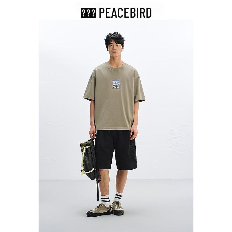 PEACEBIRD Men's Loose Fit Straight Cargo Shorts