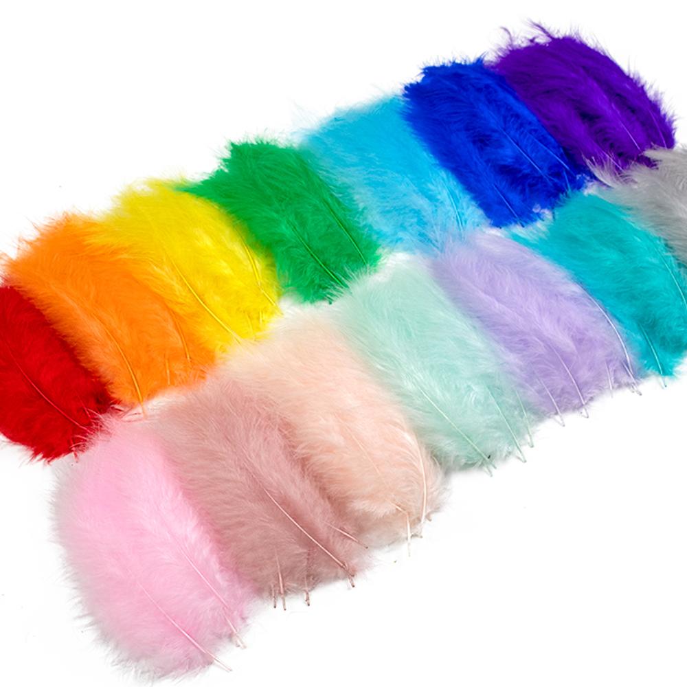 Fluffy Turkey Marabou Feather 10-15cm For Crafts Natural Plumas Jewelry Making Wedding Party Fly Tying Material Decoration