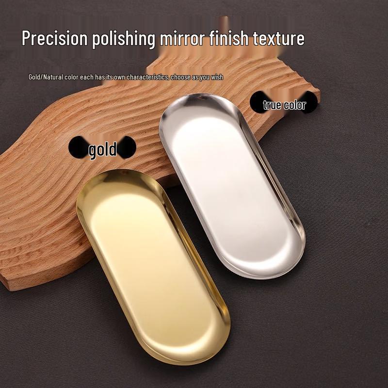 ZISIZ Large Stainless Steel Serving Plate