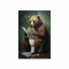 Lustige Nette Tierkunst Poster Tier Hund Katze Wandkunst Drucke Lustige Badezimmer Wanddekoration Leinwandbild Moderne Toiletten Dekoration