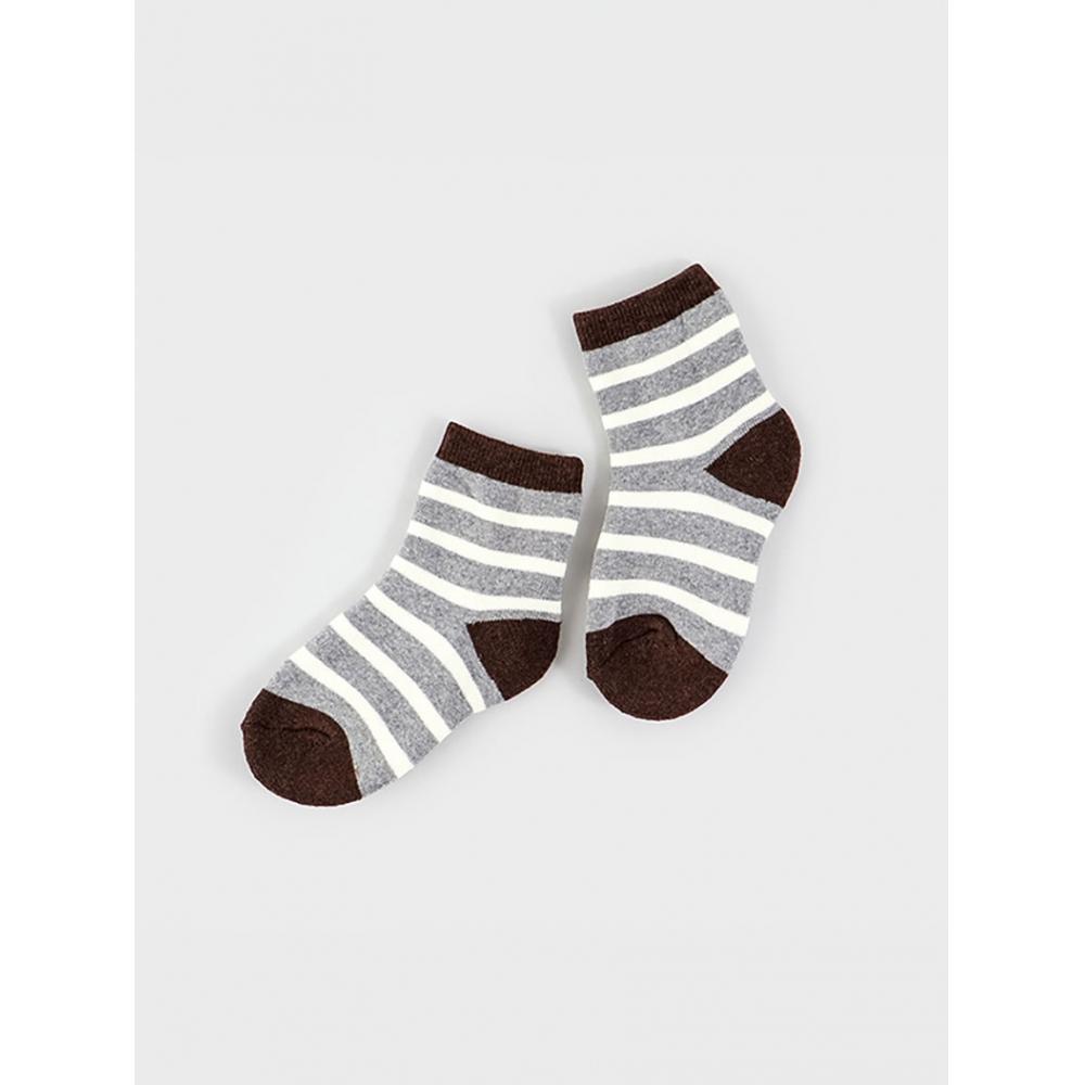 

Носки Daiso Kids Full Size для детей 4–6 лет Brown (gray ivory) pattern (stripe)