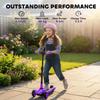 Three-Wheel Foldable Electric Scooter for Kids Aged 6-10 Years, Purple
