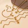 Minimalist, Wind Twelve Constellation Pendant Knotted Bracelet Stainless Steel Gold Plated Jewelry