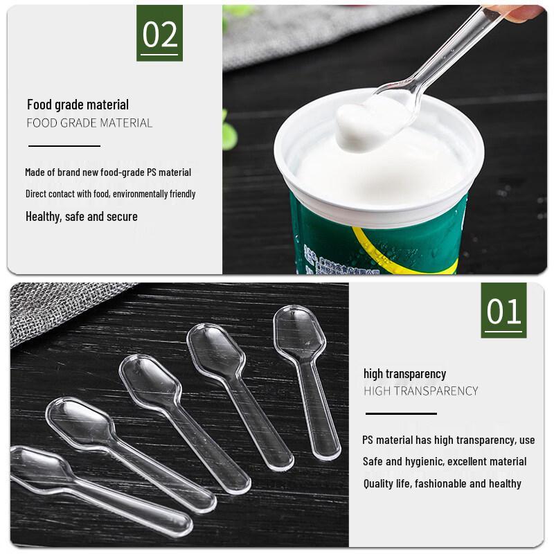 ZISIZ Disposable Plastic Mini Spoons