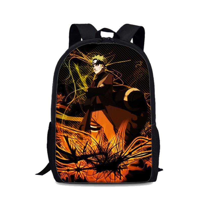 Naruto Uzumaki Kinderrucksack Mit Großem Fassungsvermögen Und Wasserabweisendem Nylon Für Schule Und Reisen