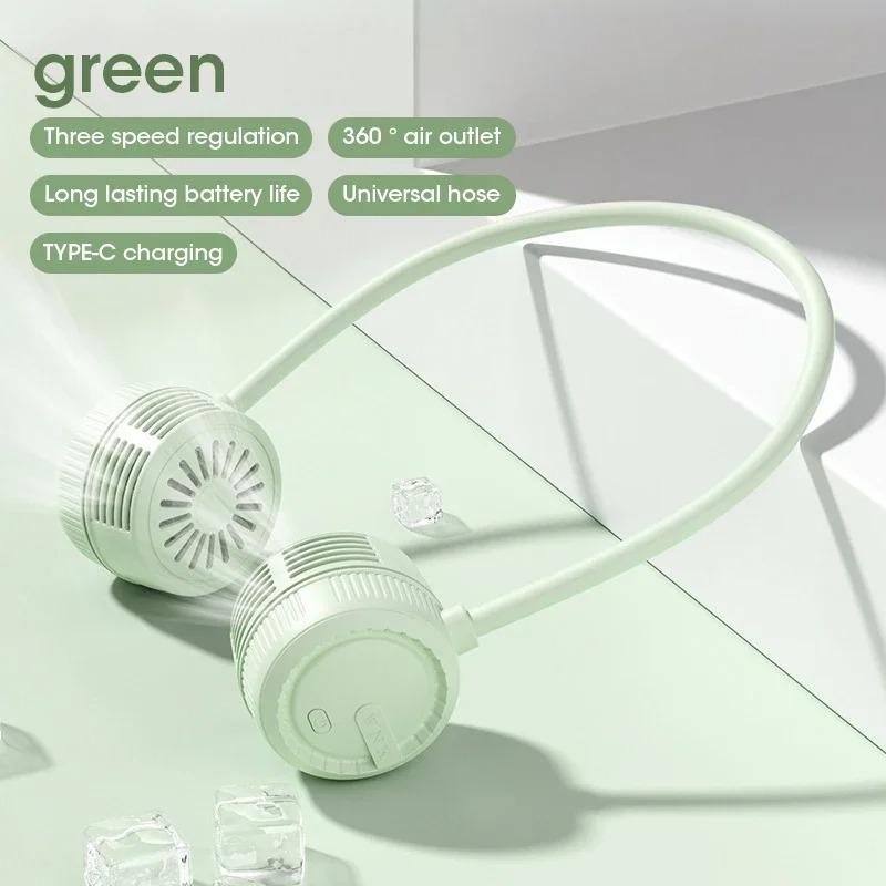 Portable Bladeless Neck Fan 360° Adjustable USB Rechargeable Hands-Free Smart Cooling Lightweight for Travel Camping Summer Gift