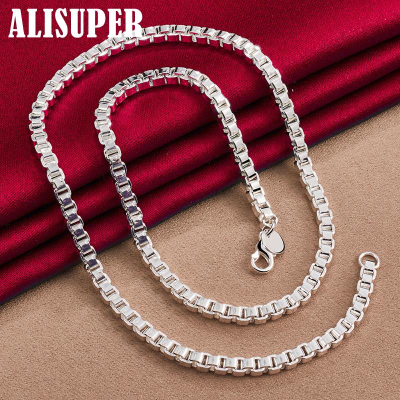 Šperky s řetízkovým náhrdelníkem 925 Sterling Silver 4 mm 18 palců