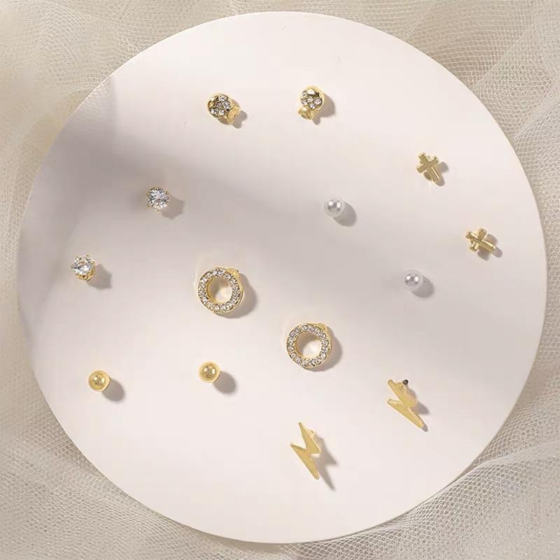 Elegant Pearl Earring Set: Niche 925 Silver Butterfly & Four-Leaf Clover Studs for Women