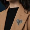 Luxury Rhinestone Bow Brooches For Women Unisex Knot Pins Event Party New Vintage Gifts Backpack Decoration Clothes Accessories
