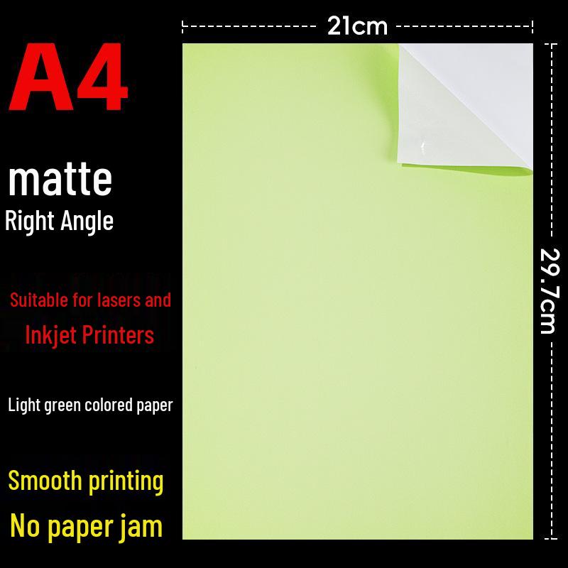 A4 Glossy/Matte Color Self-Adhesive Stickers for Inkjet & Laser Printing