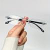 3-piece set of men's and women's presbyopia glasses - stylish frameless rectangular frame prescription+1.0 to+4.0