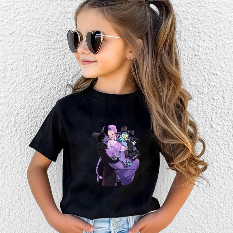 T-Shirts Girls Children's Women's Comfortable Cartoon Printed T-shirt Pure Cotton Short Sleeves Soft