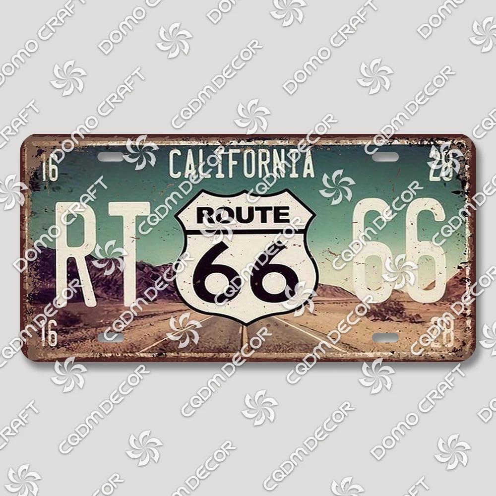 Vintage US Route  Tin Sign Metal Wall Art Decor  Retro Car Poster Plaque for Garage Motel Bar Club Gas Station  Perfect Home Dec