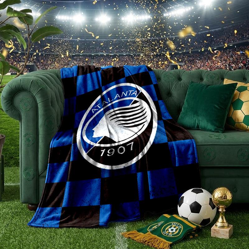 Coperta Football Atalanta League Leggera Ideale per il Letto Perfetta per Viaggi, Campeggio, Soggiorni, Uffici, Divani, Regalo di Natale per tifosi