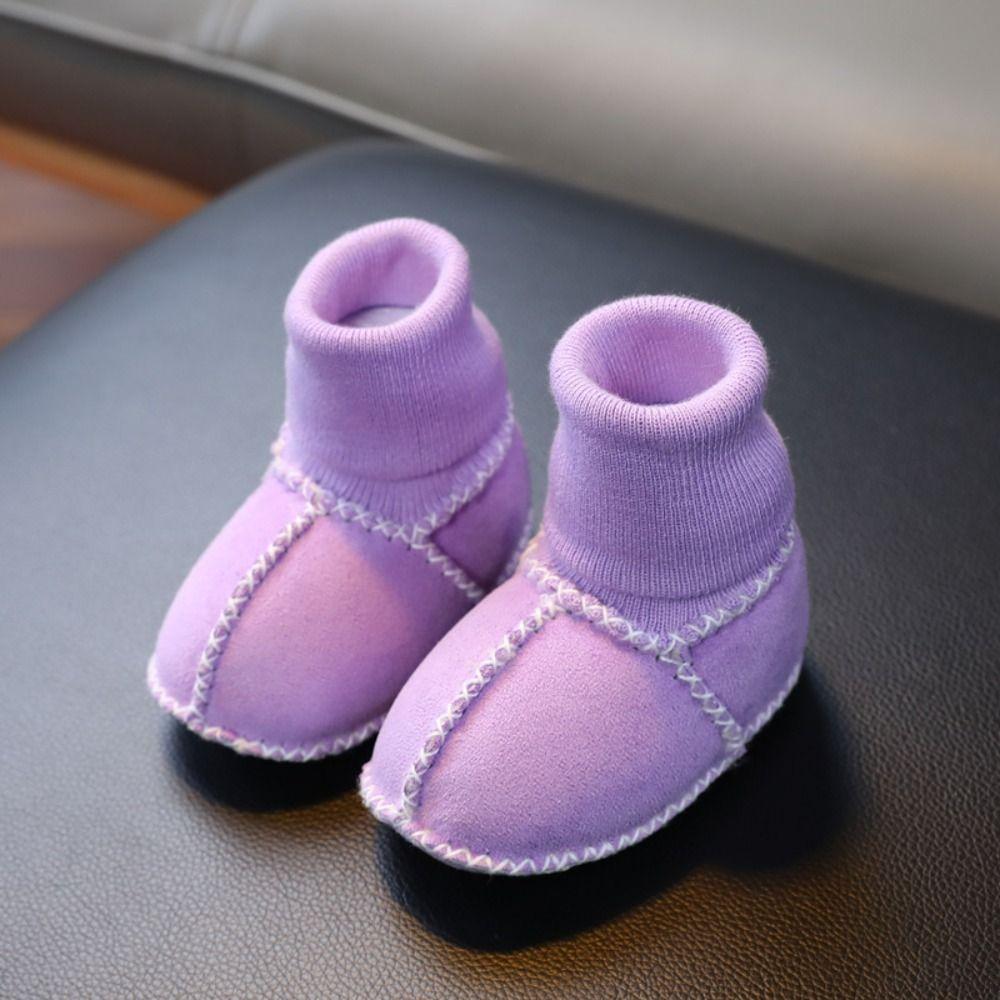 Sheepskin Wool Sewn Baby Warm Boots Pure Natural Indoor Walking Socks