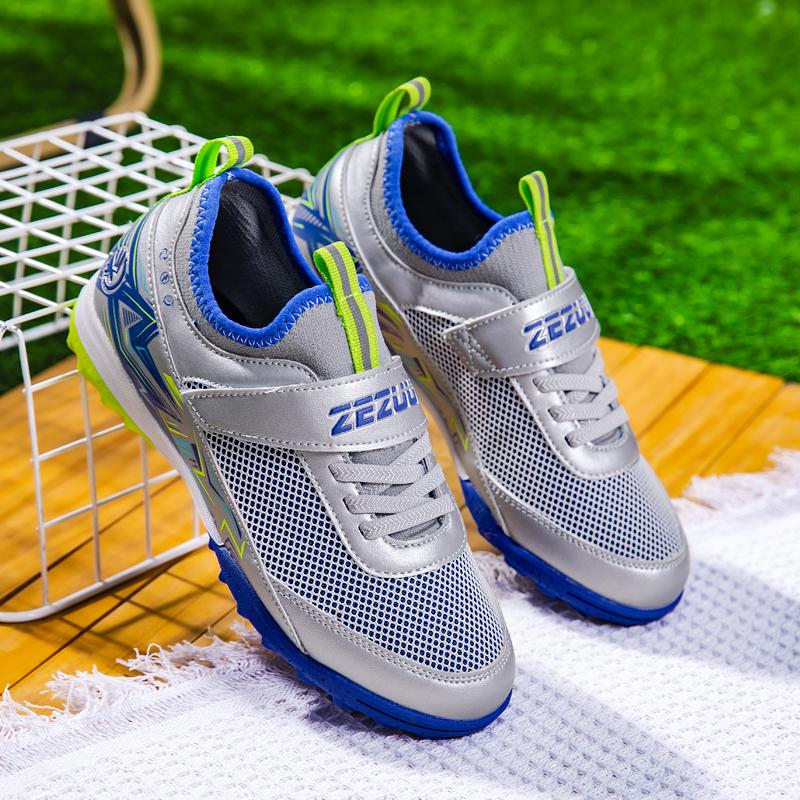 Kinder TF Fußballschuhe Jungen Mädchen Atmungsaktives Mesh Fußballschuhe Jugend Outdoor Kunstrasen Kurze Stollen Trainingsfußballschuhe