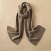 Women's 100% Pure Cashmere Scarf - Autumn/Winter Solid Color, Fashionable & Versatile Knit Shawl