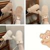 Winter Cashmere Knitted Bear Mittens - Cozy Fleece Lined Warm Gloves, Decorative Cute Animal Pattern