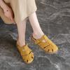 Women Summer Slippers Casual Girl Sandals Close Toe Plus Size Pink Yellow Khaki Slide Slippers