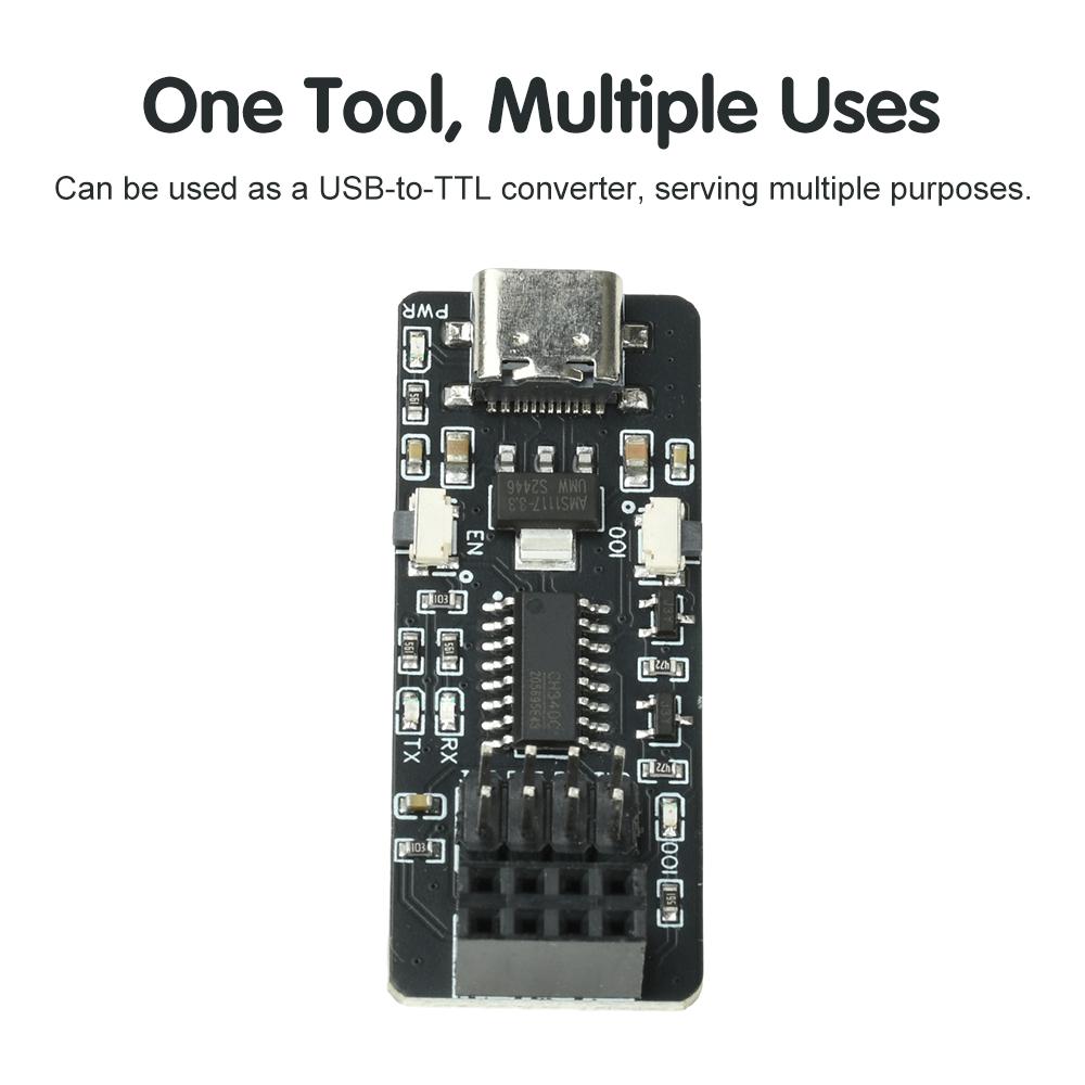 ESP-01/01S Wireless Transparent Transmission Module ESP8266 Serial To WiFi Module Adapter CH340 Type-C ESP-01/01S Adapter Board