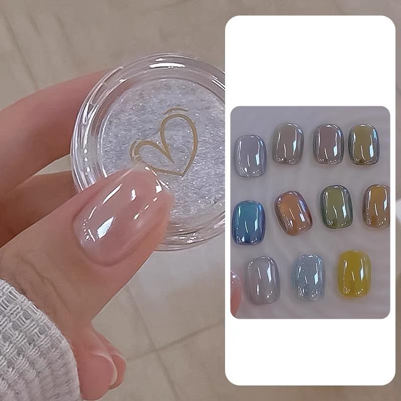 Plating Aurora Chrome Nail Powder High-gloss Moonlight Mirror Fine Glitter Pigment Aurora Pearl Rubbing Dust Chrome Nails