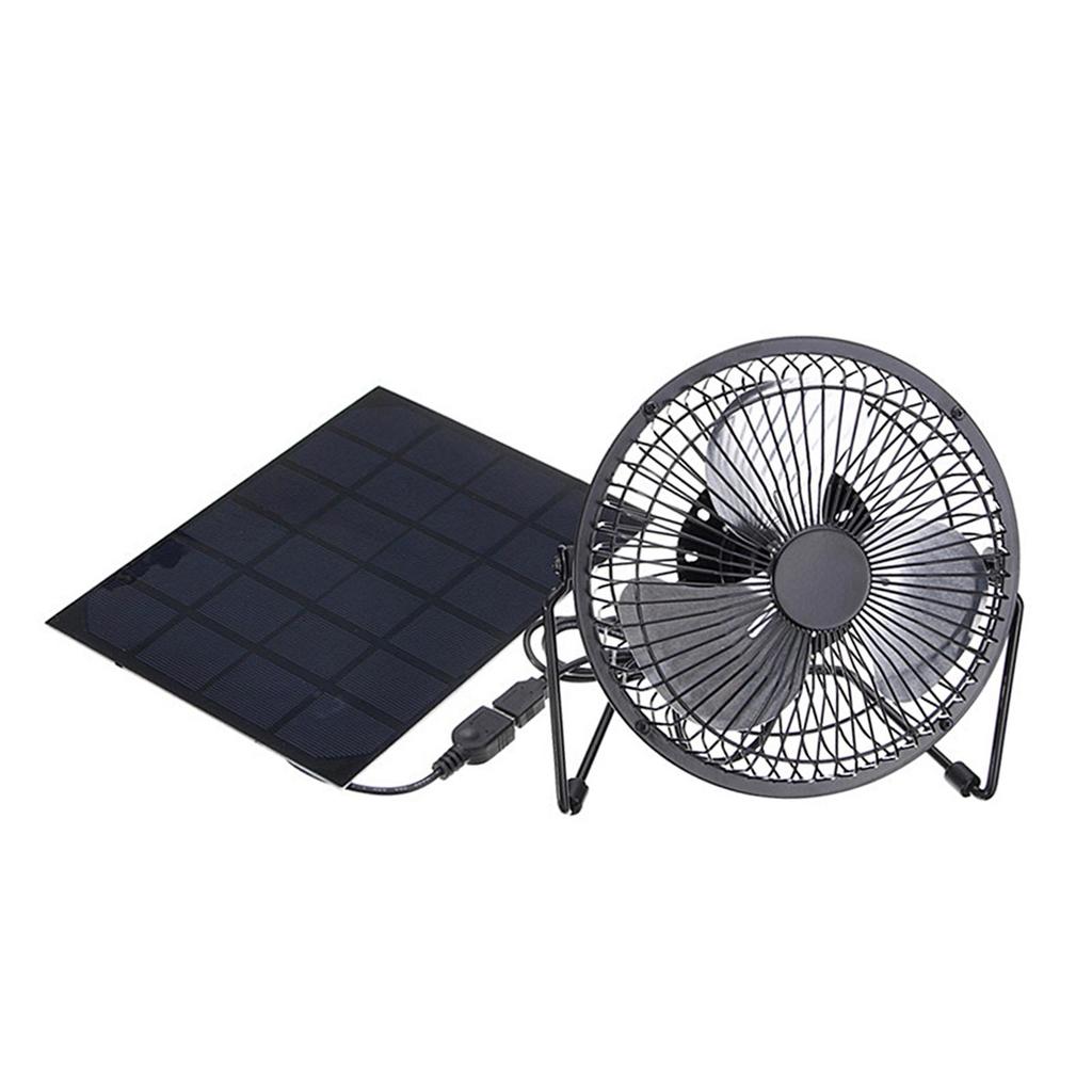 Portable Solar Extractor Greenhouse Fan for Outdoor Camping, RV, 4In