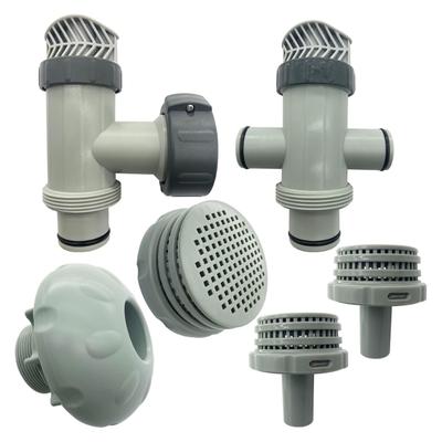 Split Hose Plunger Valves Set with Water Outlet Filter for Pool Pump Systems Water Flow Control and Leak Prevention