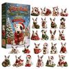 Acrylic Christmas Collectible Figure with Snowy Winter Design for Dog Lovers