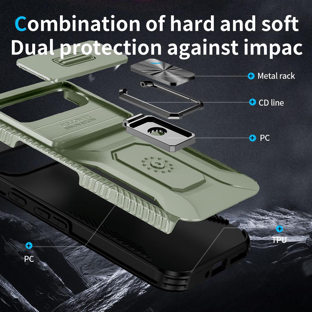 For Google Pixel 10 Pro XL/Pixel 9 Pro XL Case Camshield Kickstand TPU+PC Anti-Slip Phone Cover