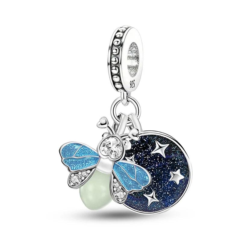 Copper Cat Luminous Firefly Sausage Dog Charms Bead Fit Diy Bracelet Bangle Making Gift Of High Quality Jewelry