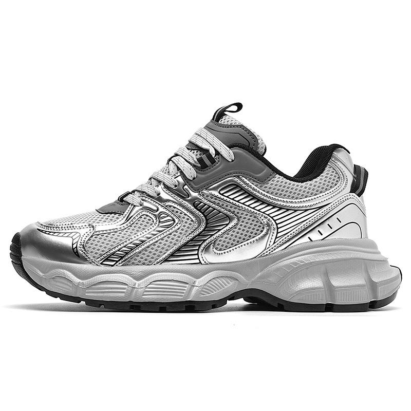 Sneakers 2024 New Three-color Casual Versatile Fashion Sports Casual Shoes Men's Shoes Breathable Mesh Shoes Dad Shoes