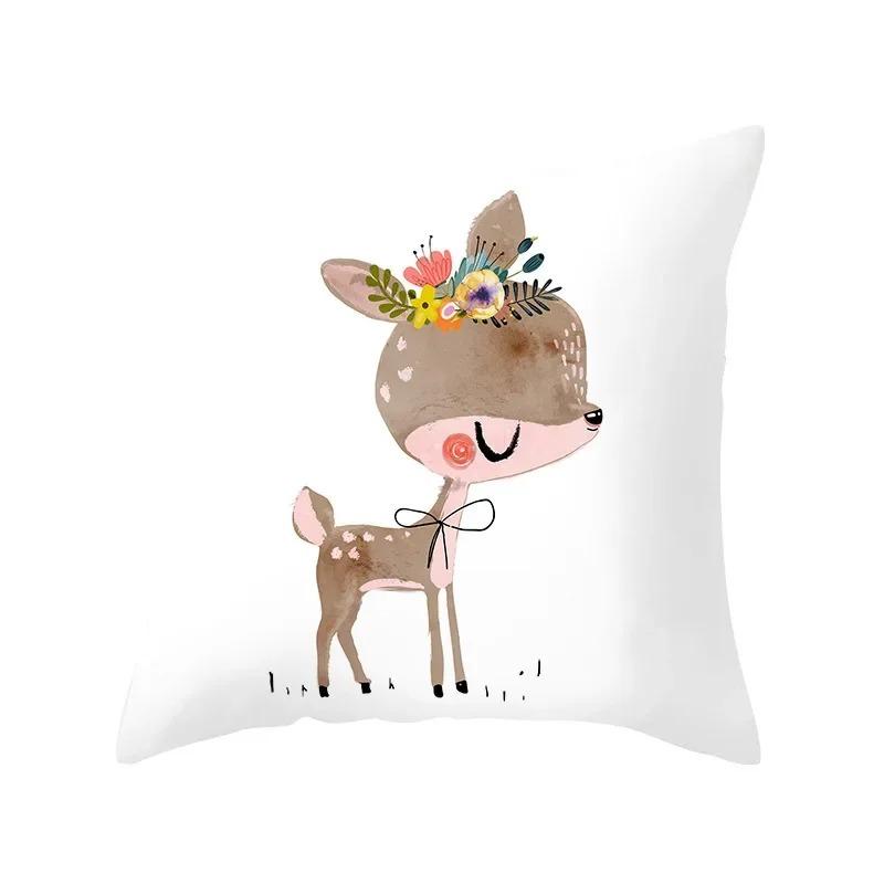 Cute Cartoon Panda Print Pattern Cushion Cover Pillow Cover Living Room Sofa Decoration Home