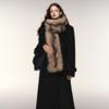 Vintage Lazy Winter Warm Scarf Fashionable Versatile Scarf Double-sided Thickened Plush Temperament Scarf