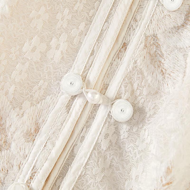 Women's Chinese Style Lace Frog Button Blouse