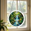 Acrylic Puzzle Suncatcher Window Hanging Ornament Stained Glass Style DIY Jigsaw Puzzle Kit for Home Garden Decor