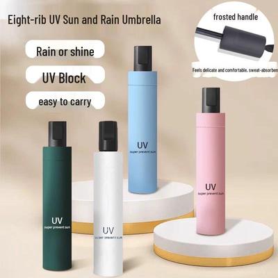 UV-Schirm: Stabiler 8-Rippen, manuell faltbarer Dual-Use Sonnenschirm und Windschirm mit Ultraviolettschutz.