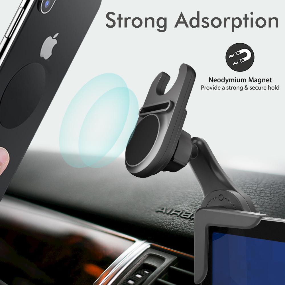 3 In 1 Car Screen Mounted Magnetic Phone Holder for Adjustable Phone Support Stand for Car Electric Vehicle