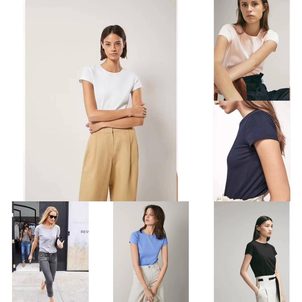 Cotton Short Sleeve T Shirt For Women Summer Casual Slim Fit Comfort Top