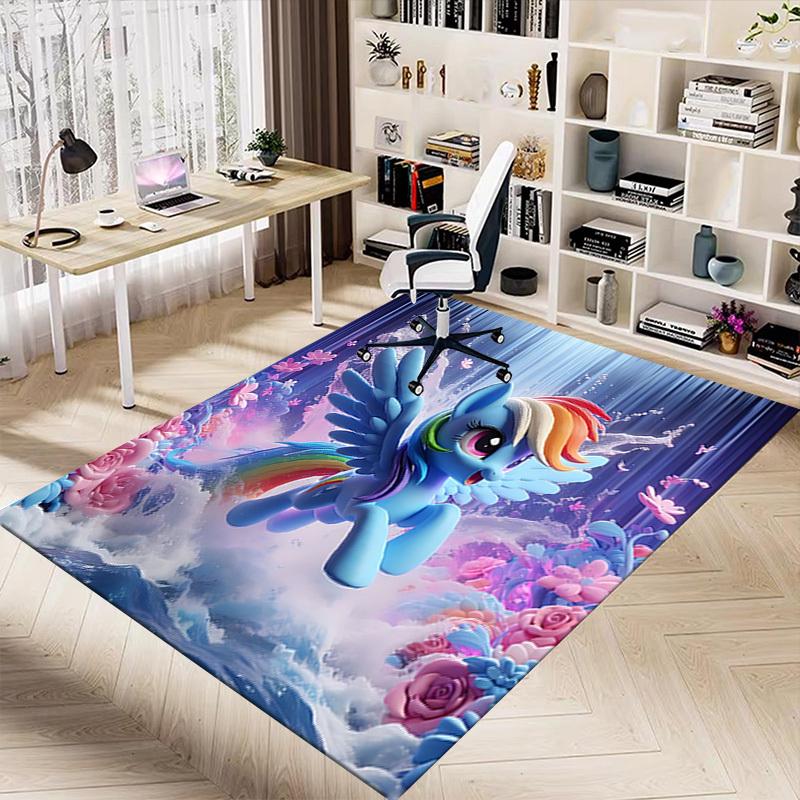 1PC Rainbow Dash, Fantasy World Extra Large Non Slip Floor Carpet, Office, Family, Bedroom, Studio Large Area Rug Indoor Rugs
