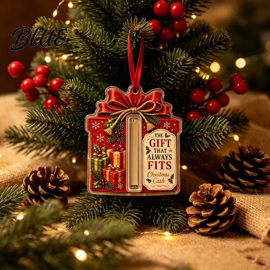 Weihnachtsbaum Hängedekoration Geldhalter Schmuckstück Acryl Strumpf Bargeldgeschenk Festlich für Baum Anhänger mit Überraschungsschlitz Feiertags Andenken