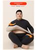 Unisex Plus Size Thermal Underwear Set with Thickened Velvet and Lambskin, Round Neck, for Autumn and Winter