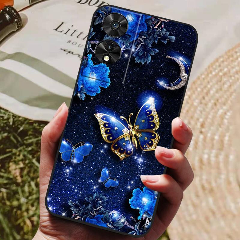 For TCL 505 Case 2024 Soft Black Silicone TPU Phone Back Cover for TCL 505 Protective Capa Funda Bumper for TCL505 Shells 6.75"