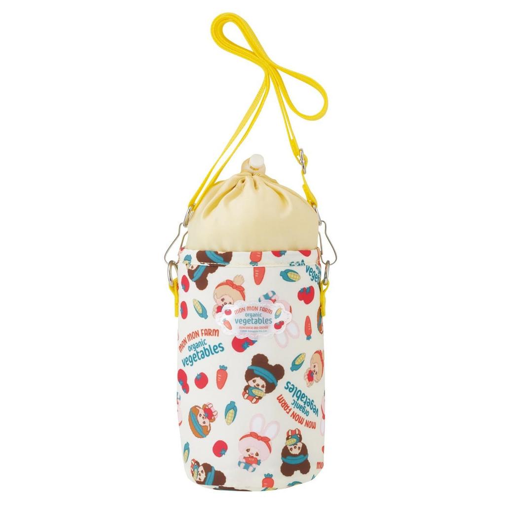 Skater Pet Bottle Case Cover Insulated 500ml Drawstring Type Shoulder Belt Monchhichi Mon Mom Farm APPB11-A